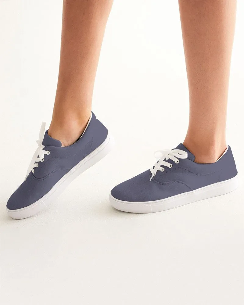 Medium Dark Blue Women's Canvas Sneakers | Women's | Medium Dark Pale Pastel Blue | C30M30Y0K60