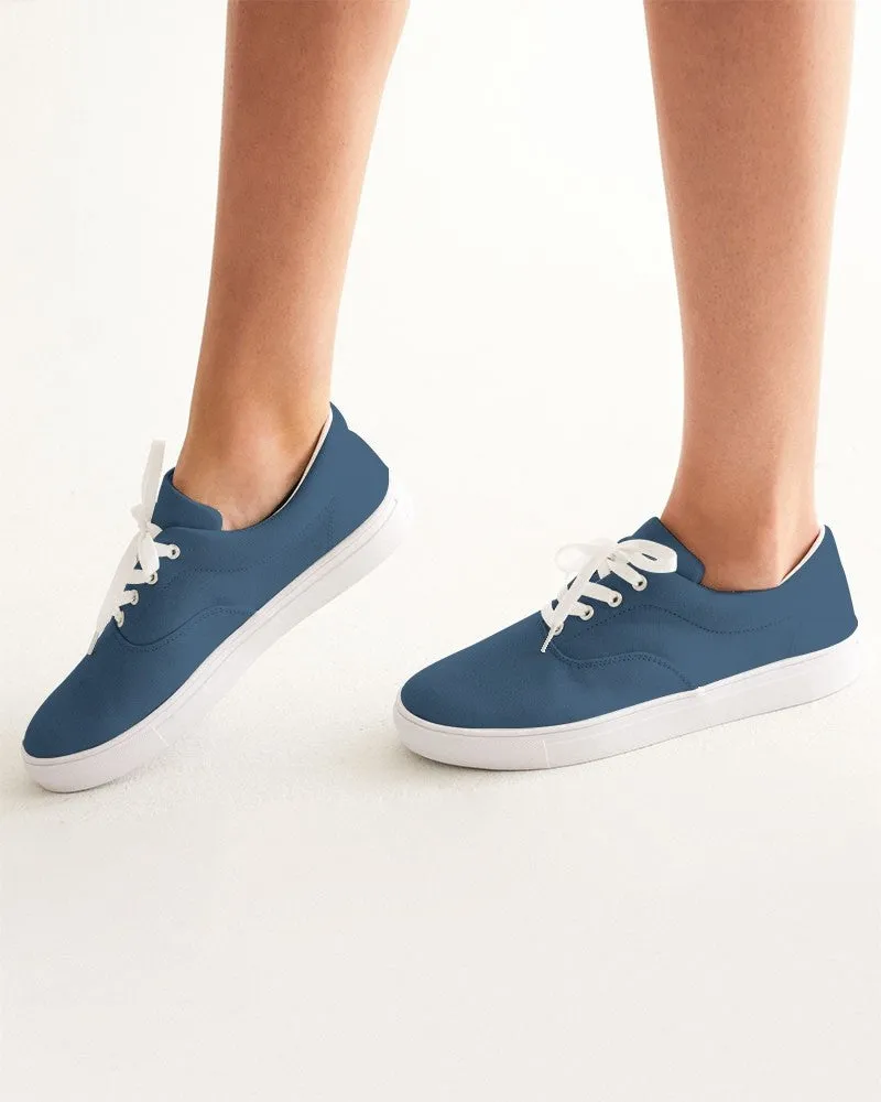 Medium Dark Blue Women's Canvas Sneakers | Women's | Medium Dark Pastel Blue | C60M30Y0K60