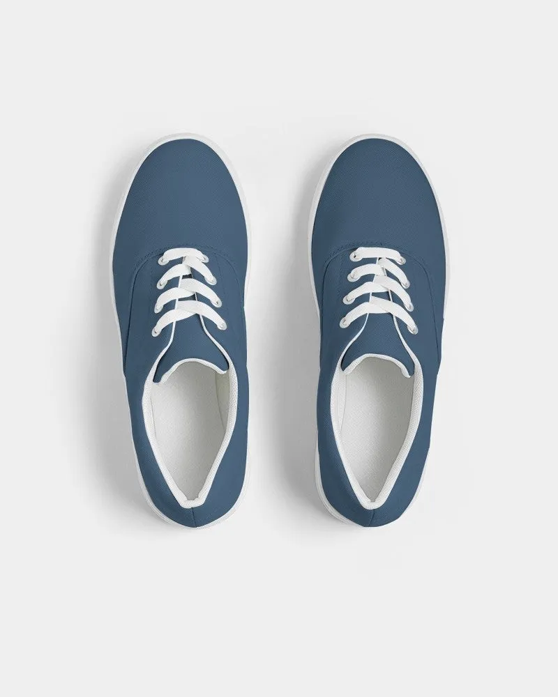 Medium Dark Blue Women's Canvas Sneakers | Women's | Medium Dark Pastel Blue | C60M30Y0K60