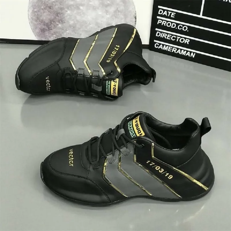 Men Waterproof Leather Soft Sole Shoes Lightweight Travel Casual Breathable Footwear, Size: 40 (Black)