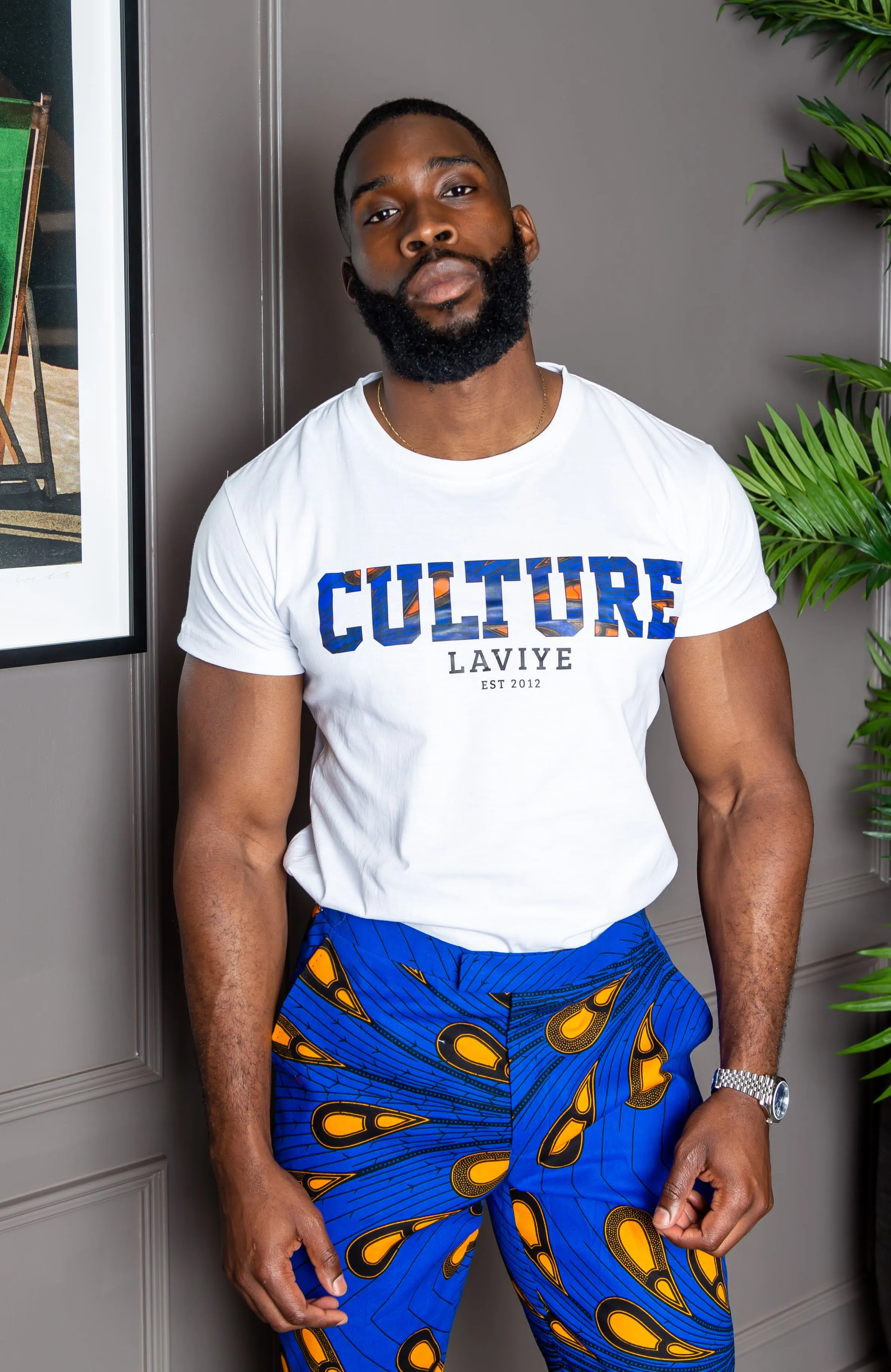 Men's African Print Culture Slogan T-shirt Unisex | ENUGU