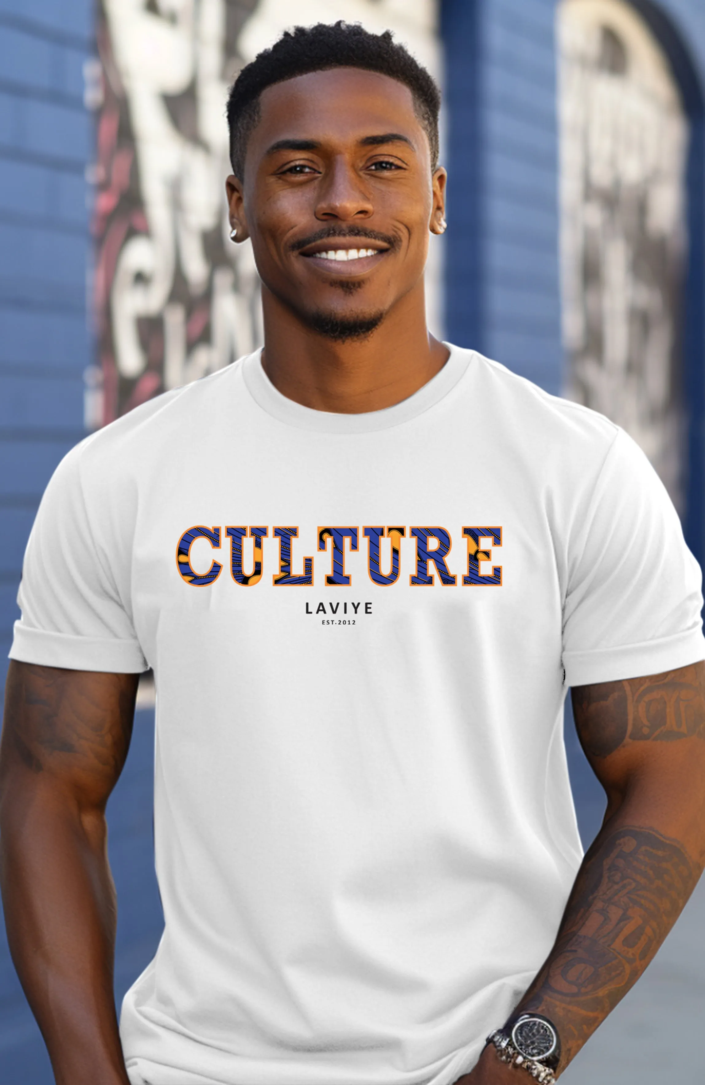 Men's African Print Culture Slogan T-shirt Unisex | ENUGU