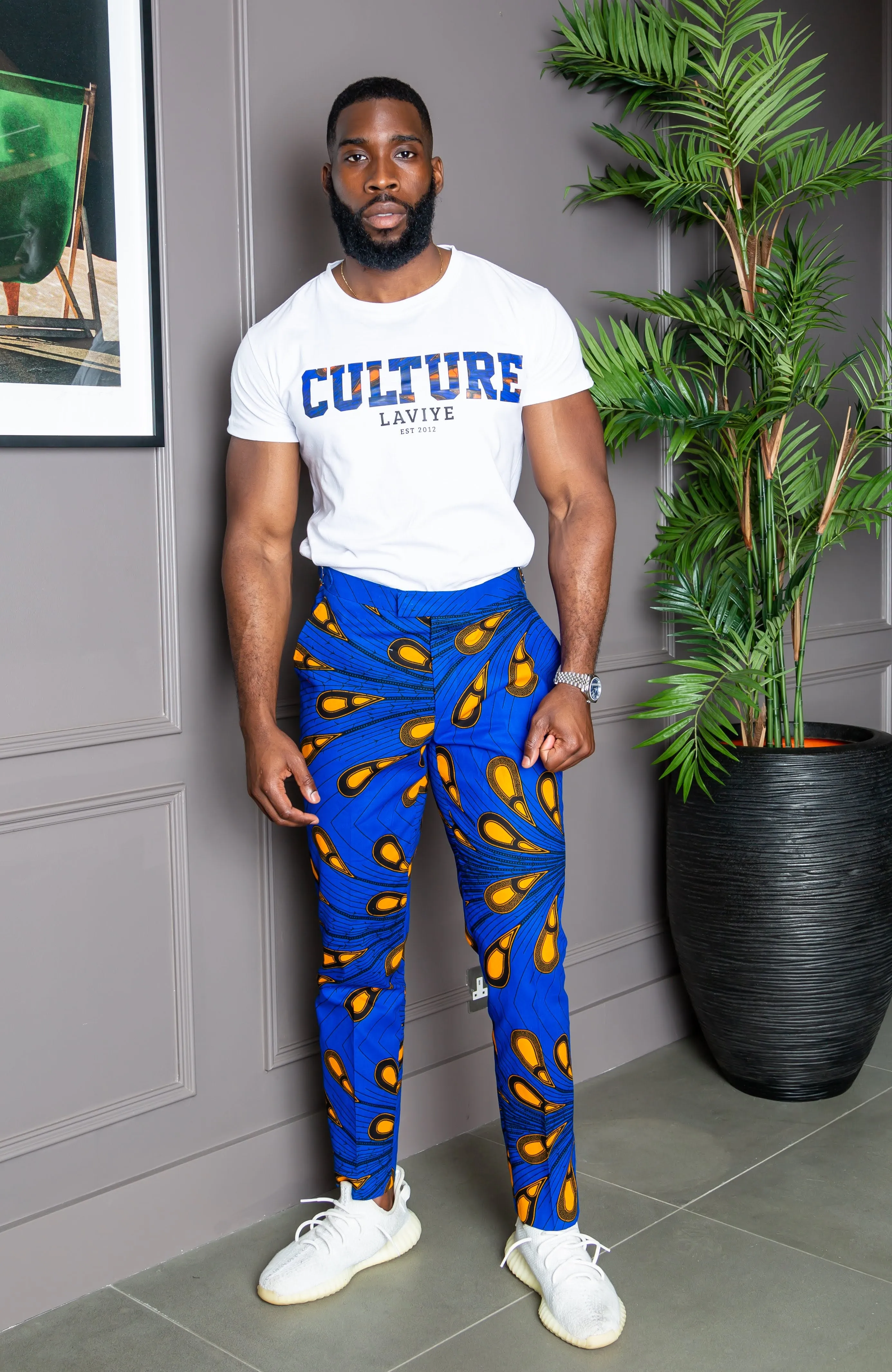 Men's African Print Culture Slogan T-shirt Unisex | ENUGU