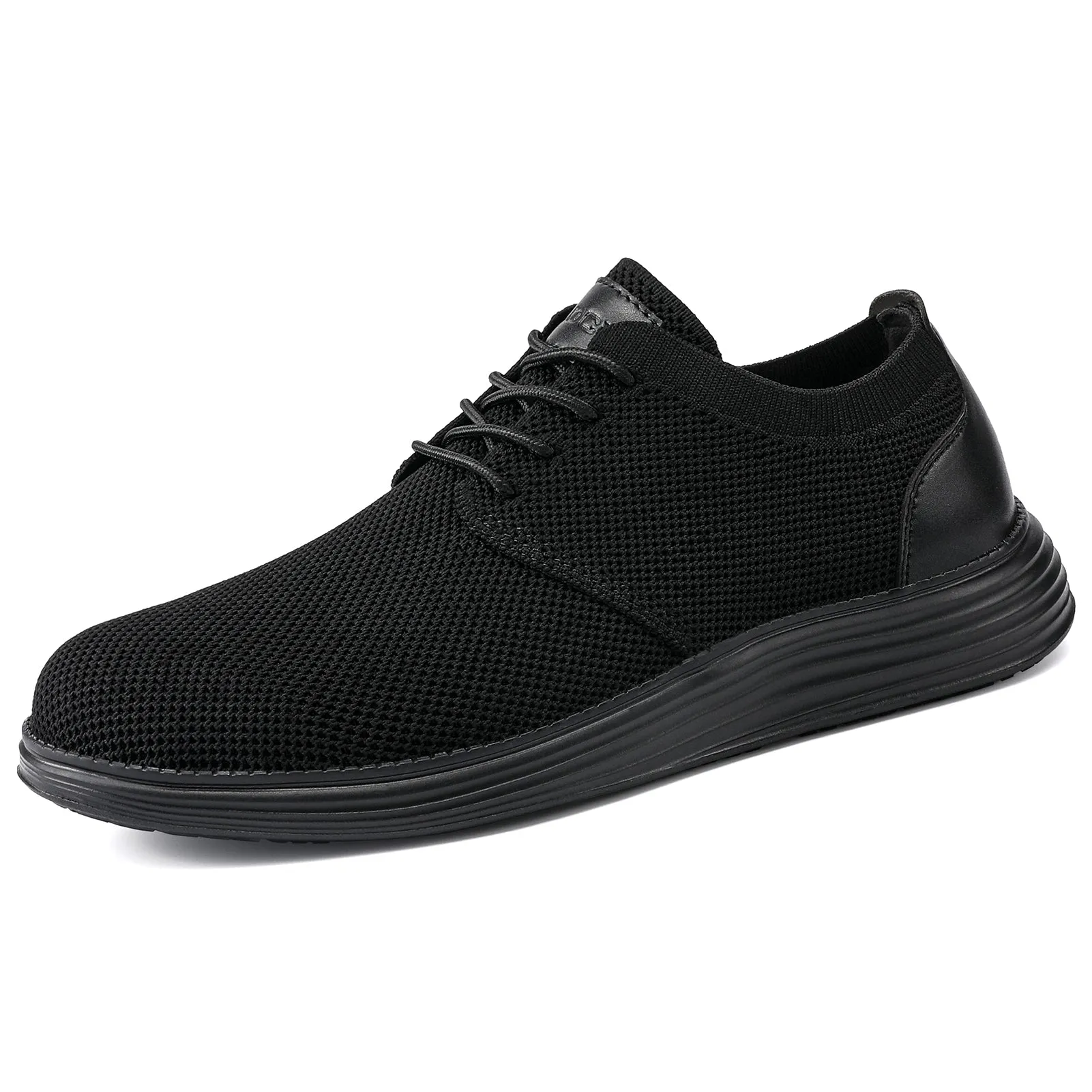 Men's Lace Up elastic collar Fashion Dress Sneakers  Business Oxfords Comfortable Breathable Lightweight Casual Walking Shoes