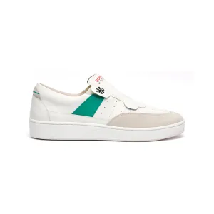 Men's Pastor White Green Leather Sneakers 01891-004