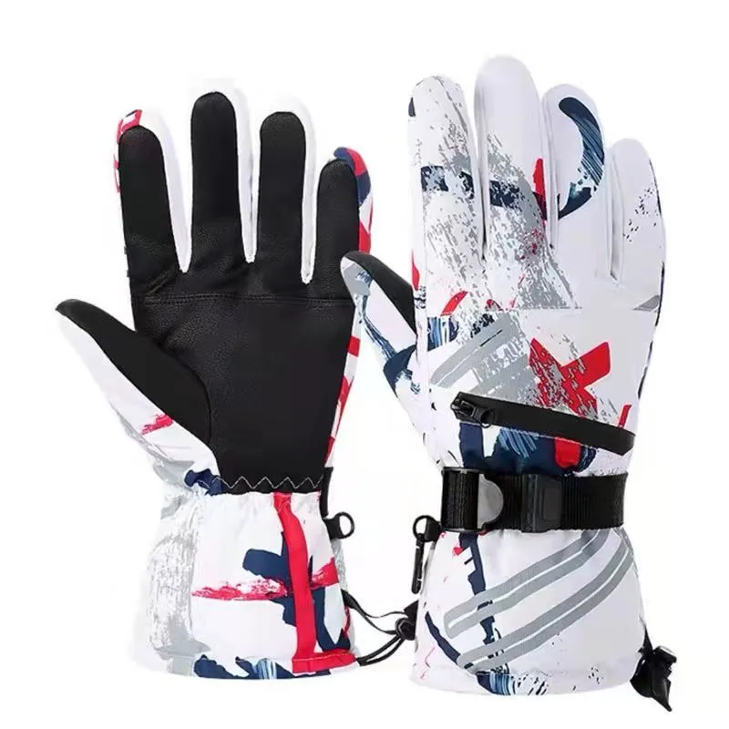 Men's Zipper Ski Gloves: Thickened Velvet, Windproof, Non-slip & Touch Screen for Outdoor Sports!