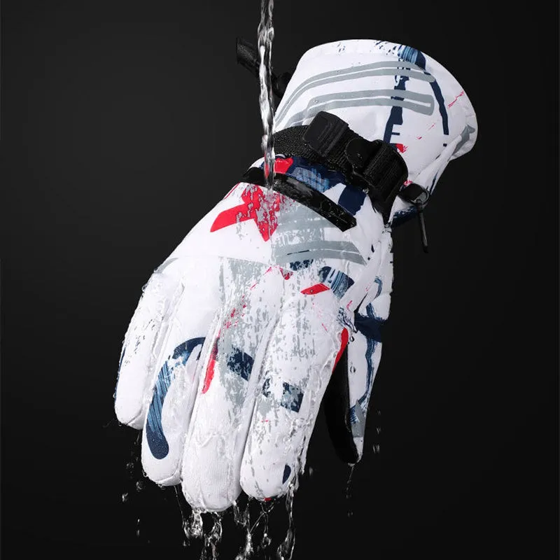 Men's Zipper Ski Gloves: Thickened Velvet, Windproof, Non-slip & Touch Screen for Outdoor Sports!