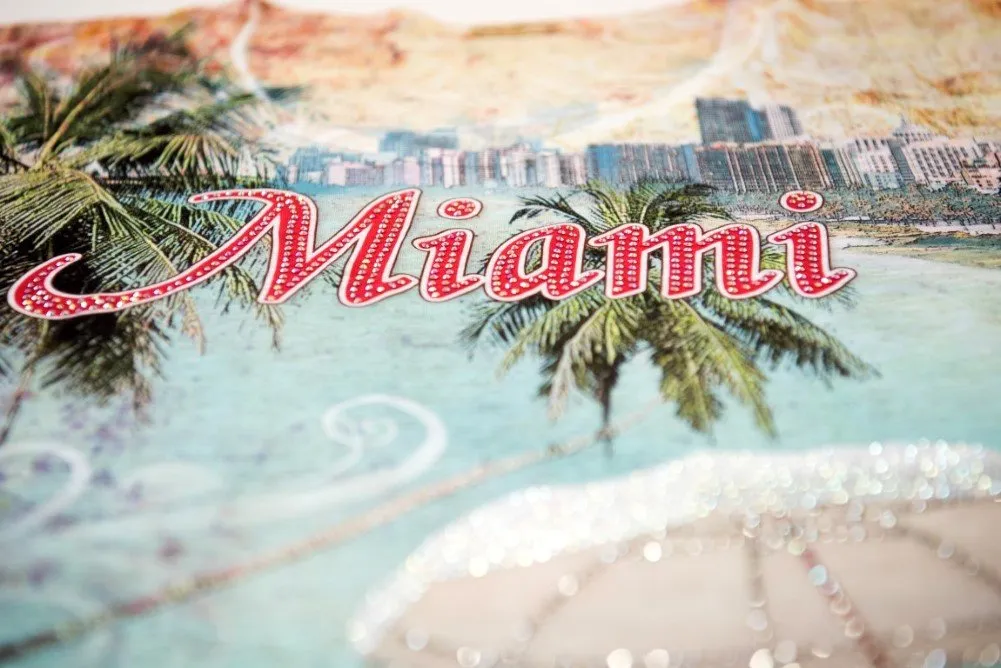 Miami Tropical V-Neck T-Shirt