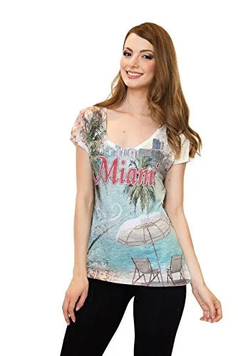 Miami Tropical V-Neck T-Shirt