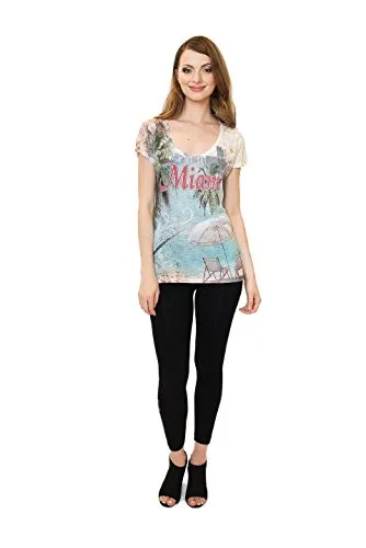 Miami Tropical V-Neck T-Shirt