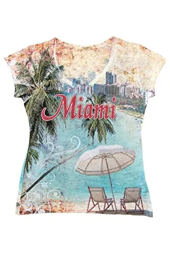 Miami Tropical V-Neck T-Shirt