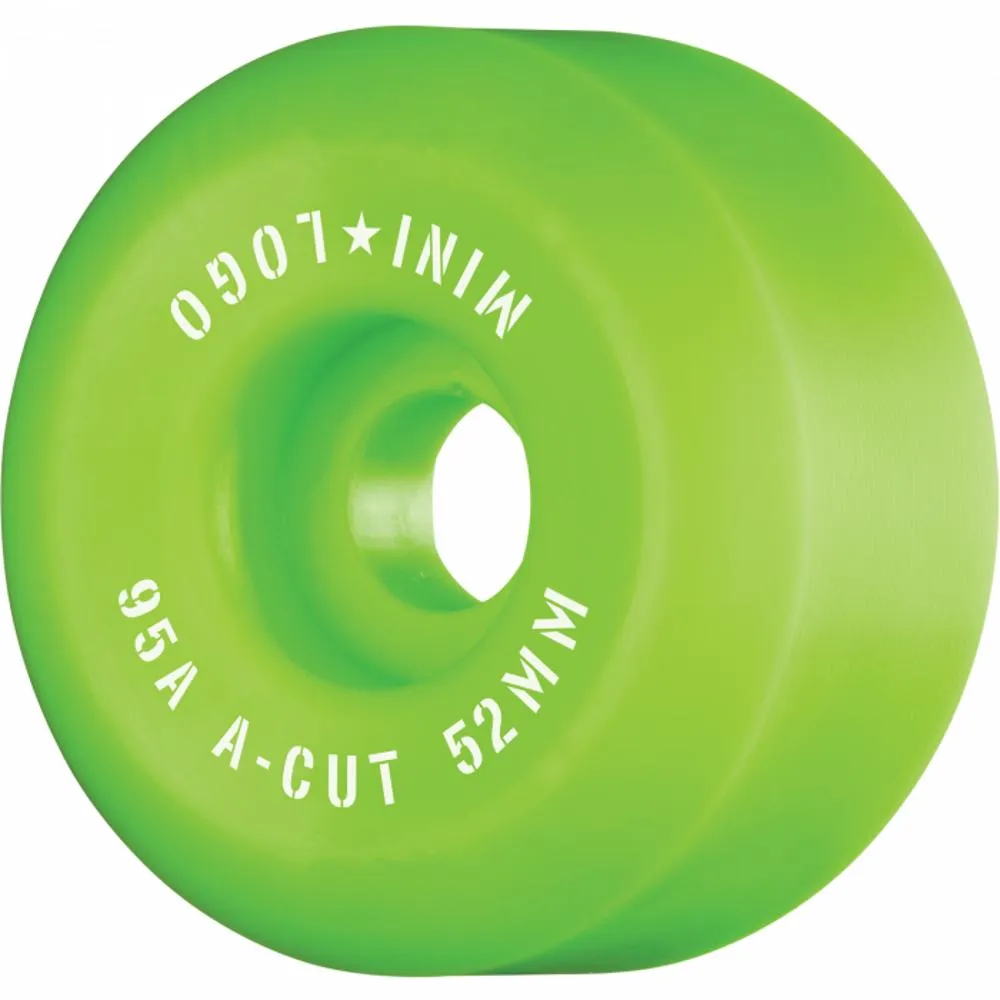 Mini Logo A-Cut Hybrid 52mm Green Skateboard Wheels | Set of 4