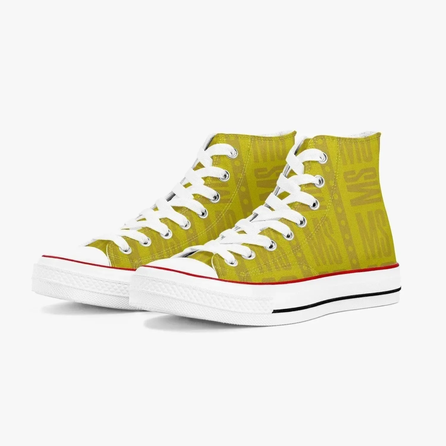 Misha High-Top Lady Canvas Shoes - Yellow