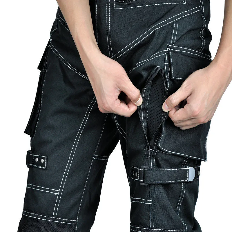 Motorcycle Riding Pants with Reflective Tape, Adjustable Size, Waterproof