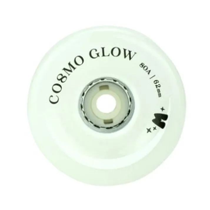 Moxi Light Up Cosmo Glow White Rain Wheels 80A - 4 Pack