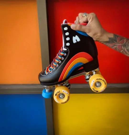 Moxi Rainbow Rider Asphalt Black Roller Skates