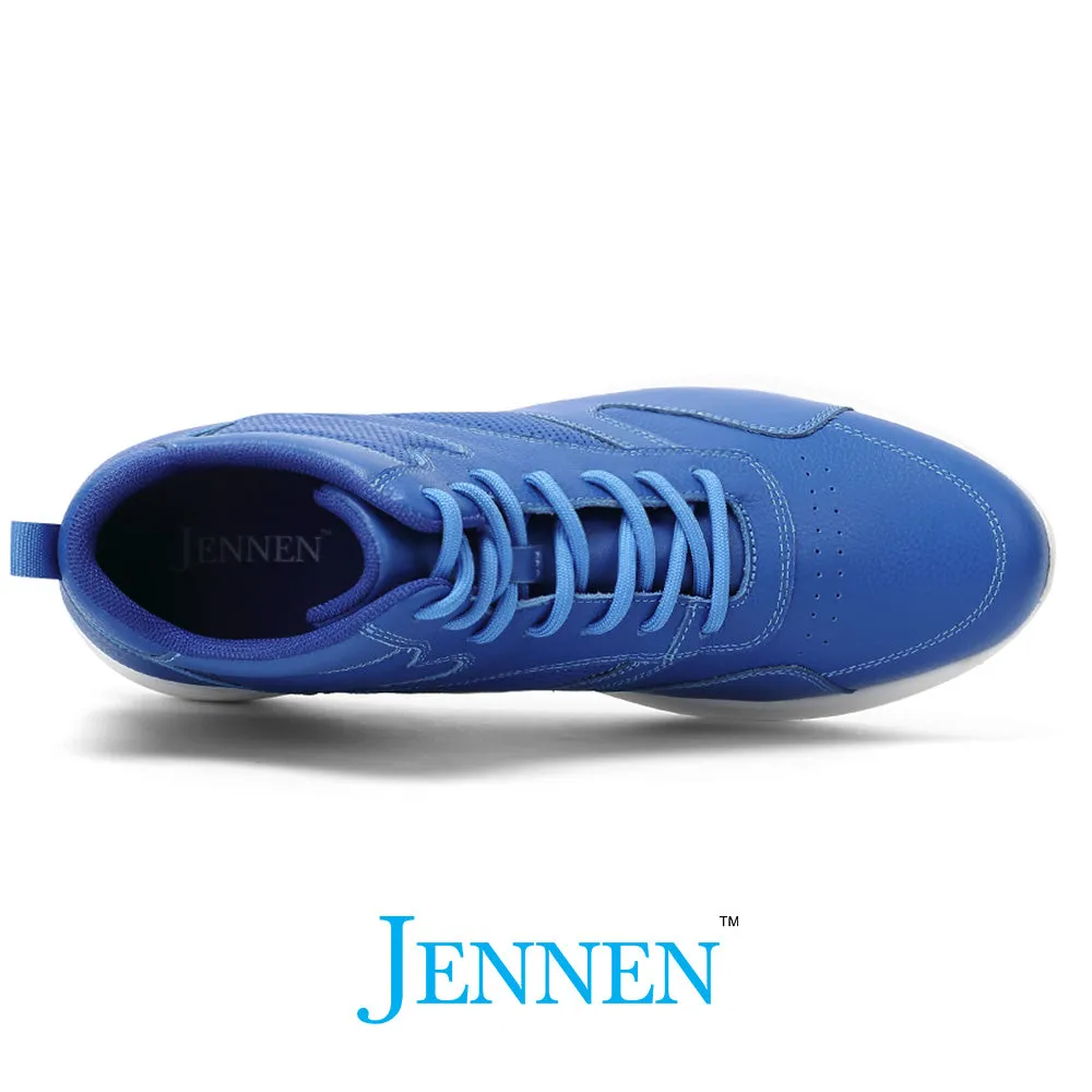 Mr. Pippen 8cm | 3.2 inches Cool Blue Leather Height Boost Sneakers