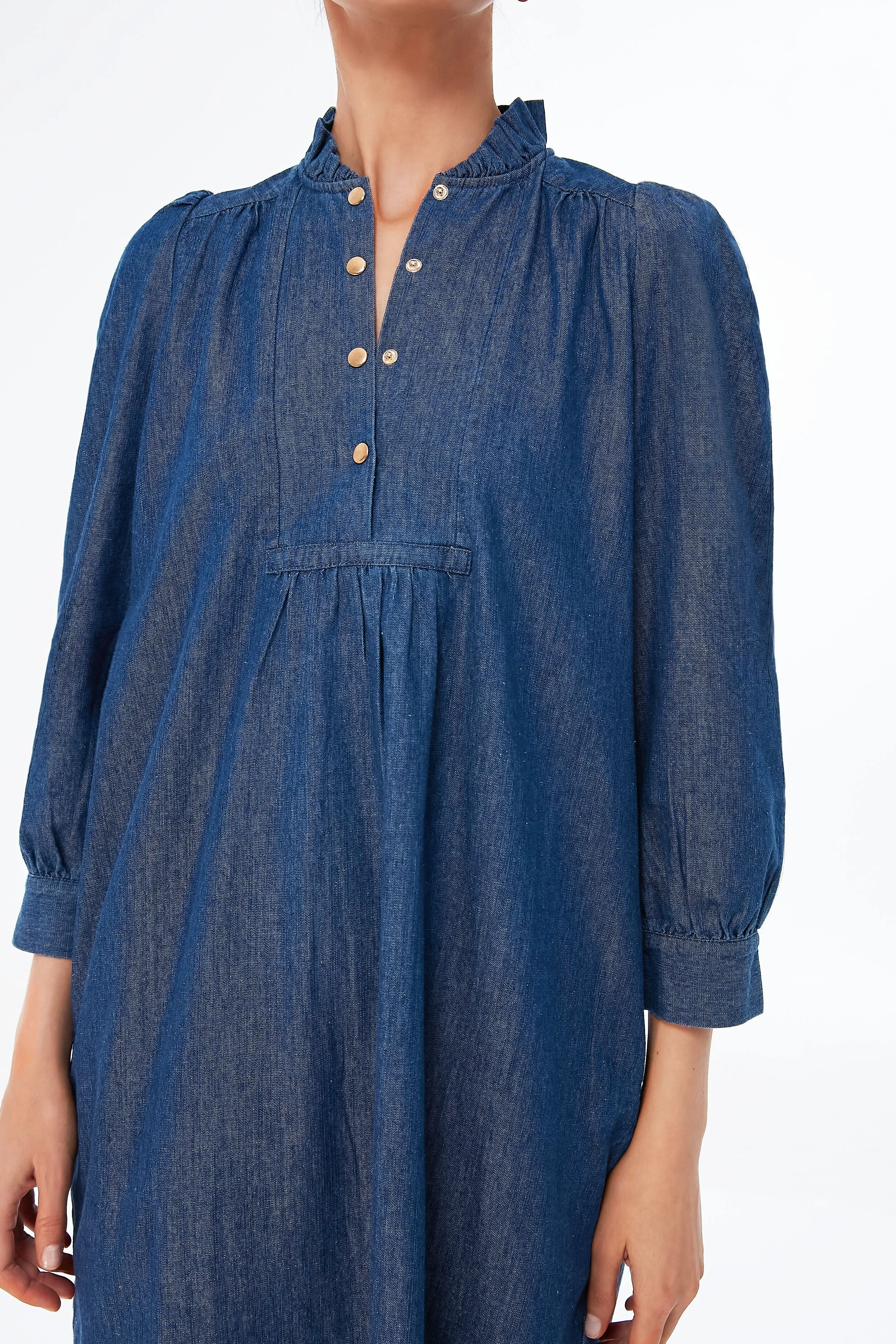 Navy Chambray Claiborne Dress