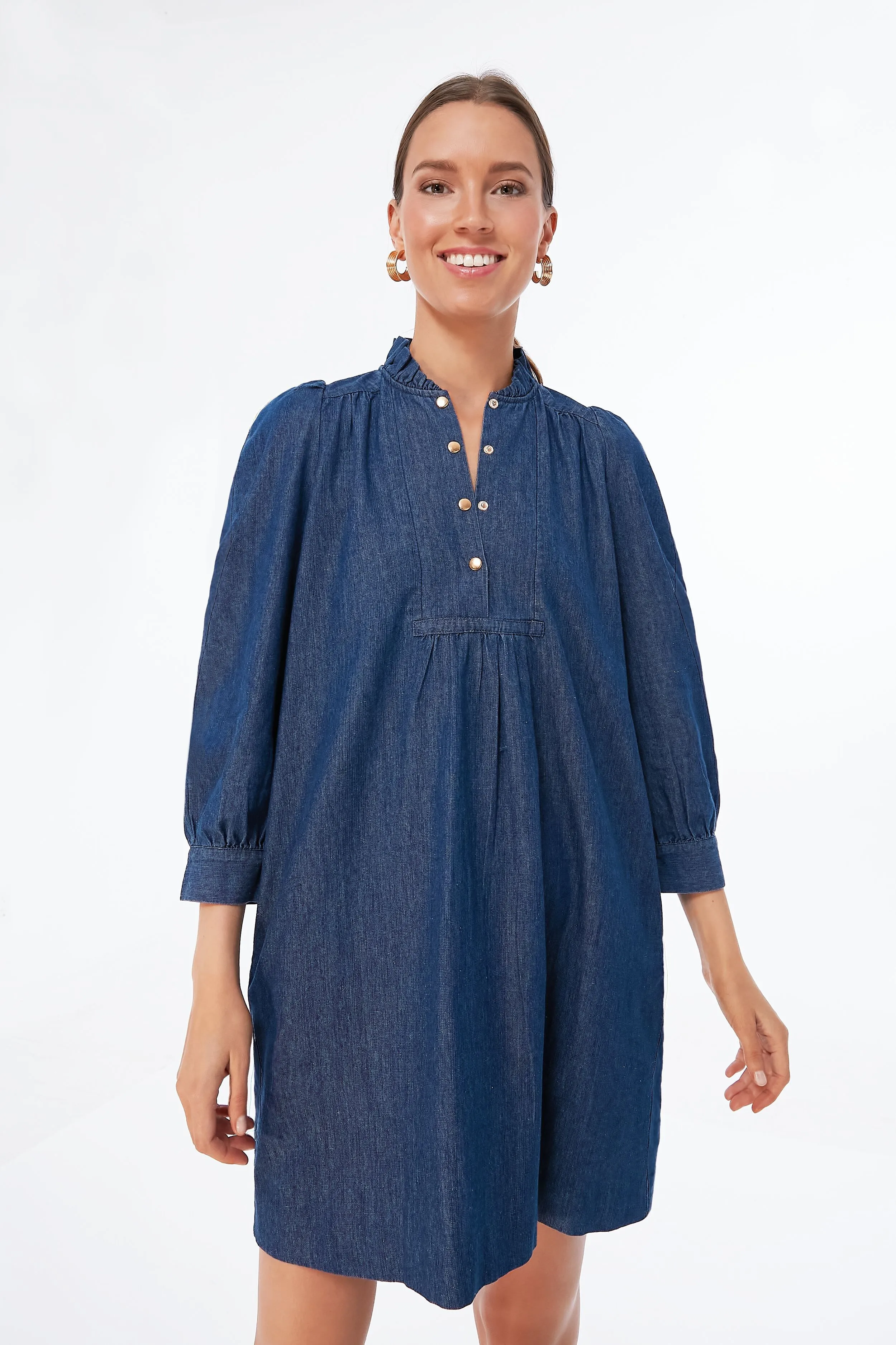 Navy Chambray Claiborne Dress