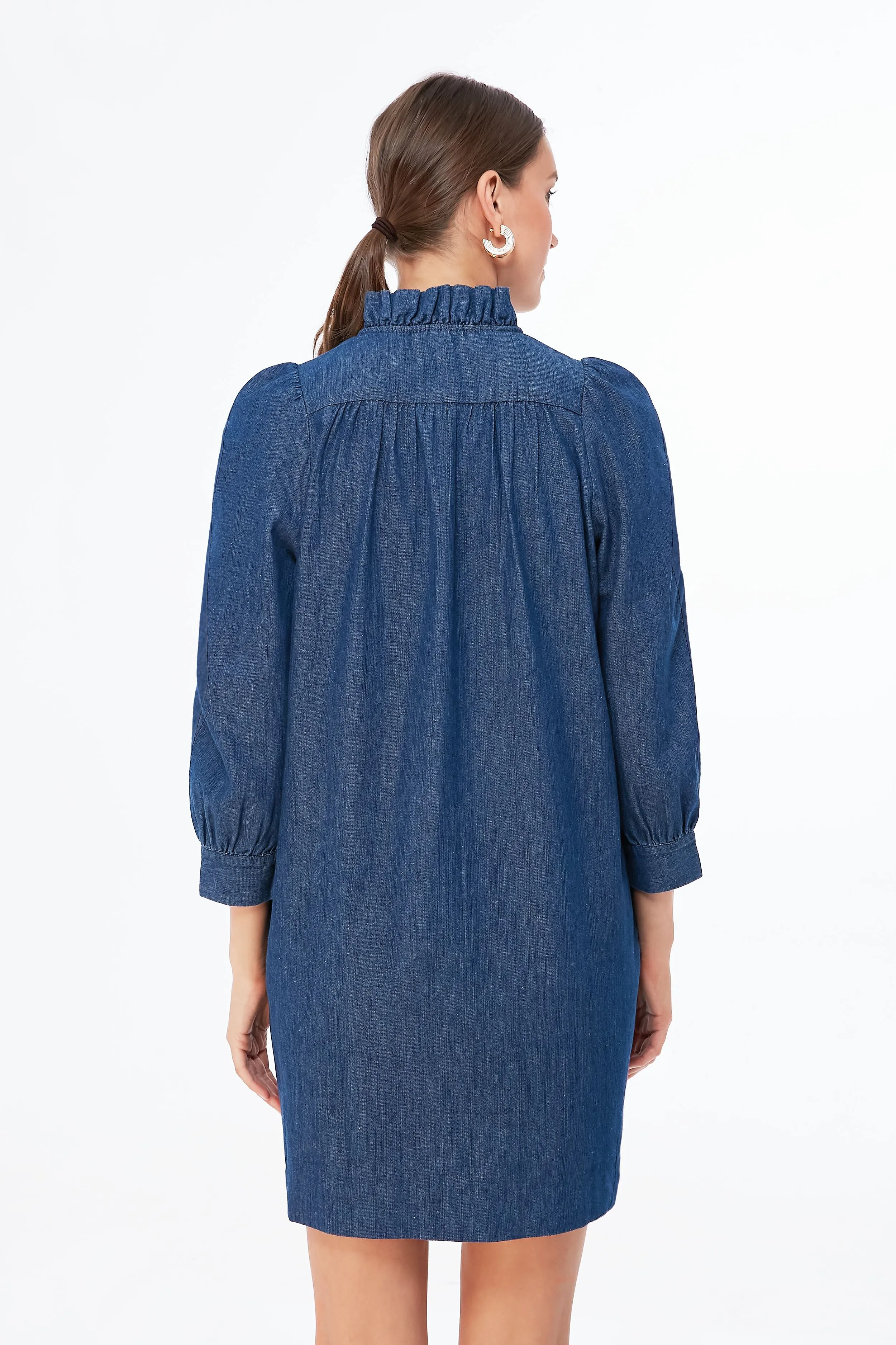 Navy Chambray Claiborne Dress