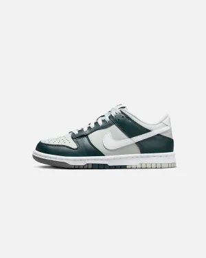 Nike Kids' Dunk Low BG (GS) Deep Jungle/White