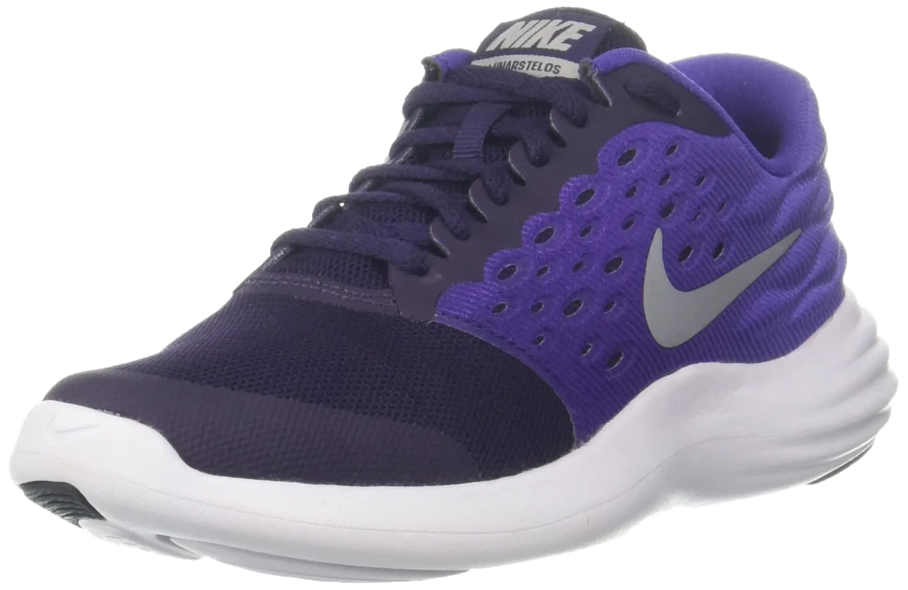 Nike Kids Girls Lunarstelos (GS) Running Shoes, Purple, 5.5Y US (844974-501)