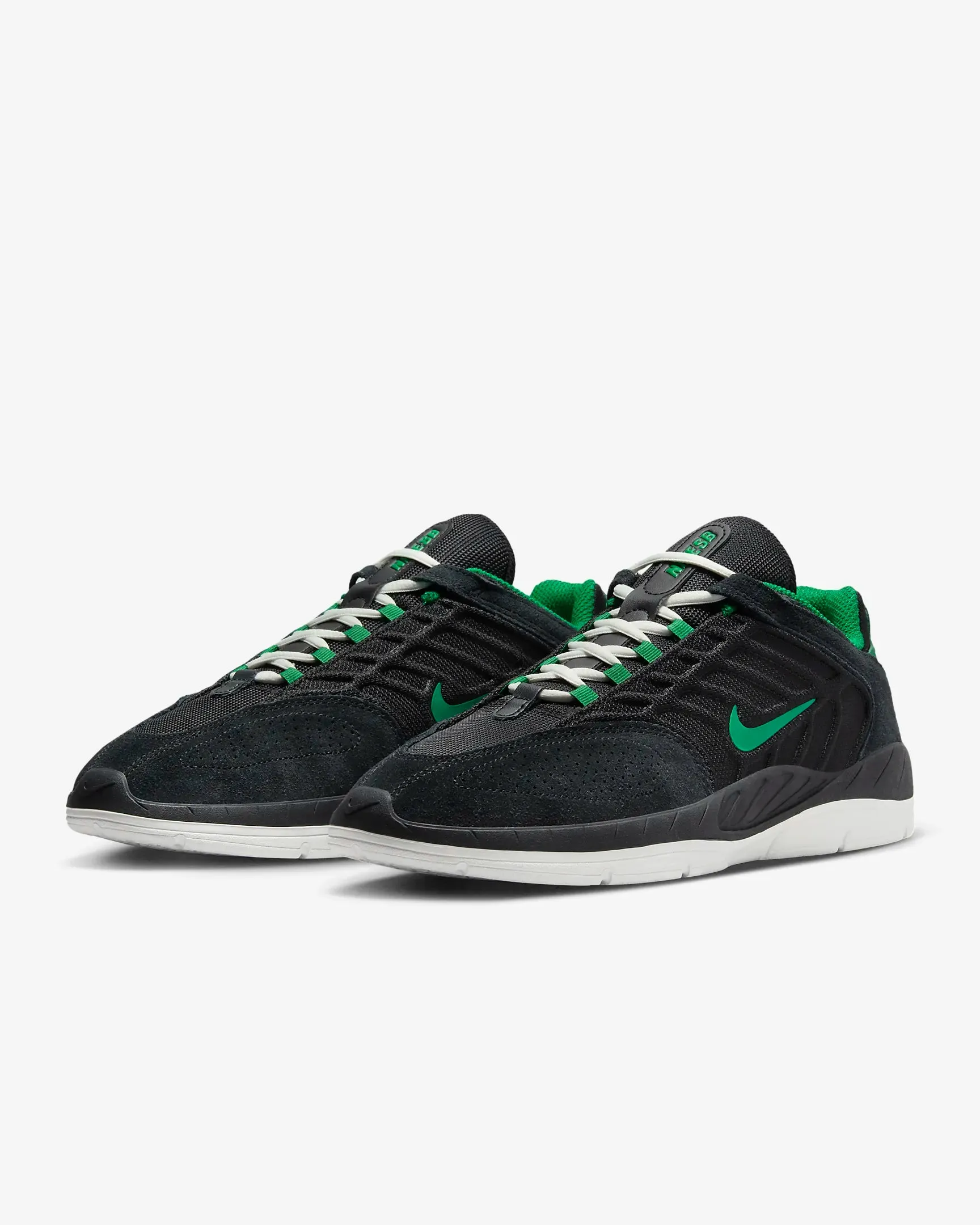 Nike SB "Vertebrae" Men's Sneakers - Black/Black/Summit White/Malachite