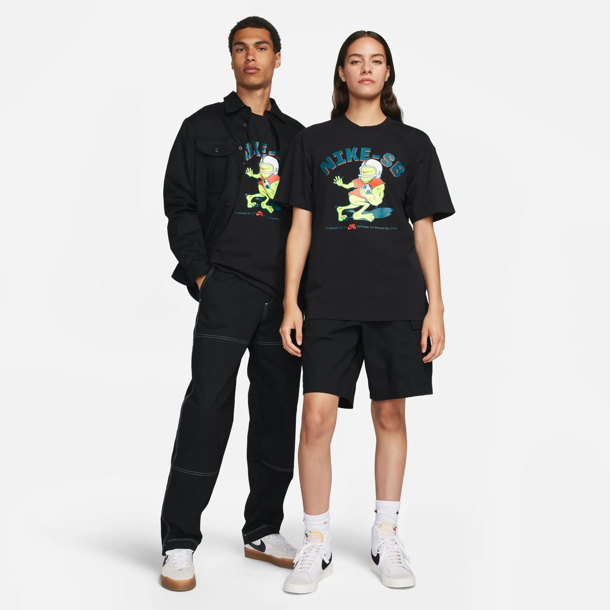 NIKE SB 'SPORTS GUY' SKATE TEE BLACK