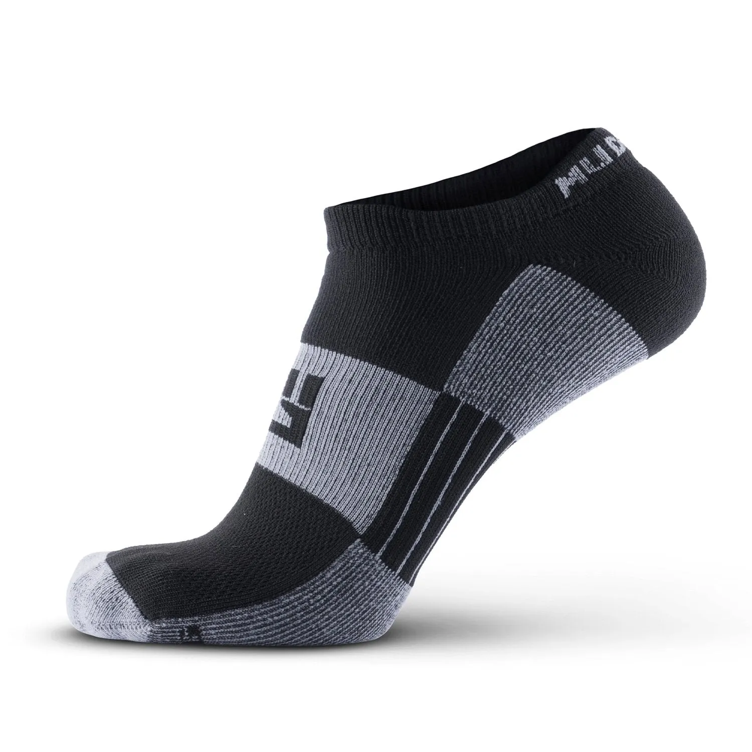 No-Show Running Socks - Black/Gray (2 Pair Pack)