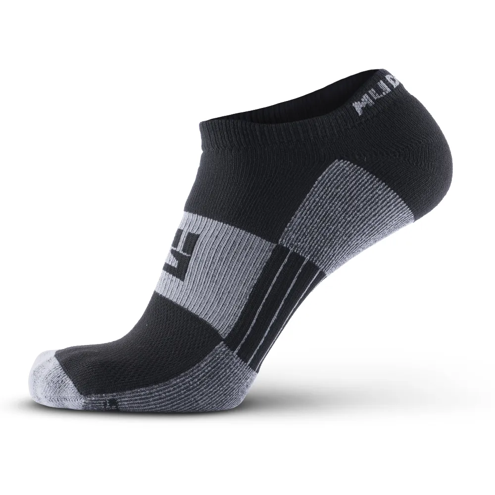 No-Show Running Socks - Black/Gray (2 Pair Pack)