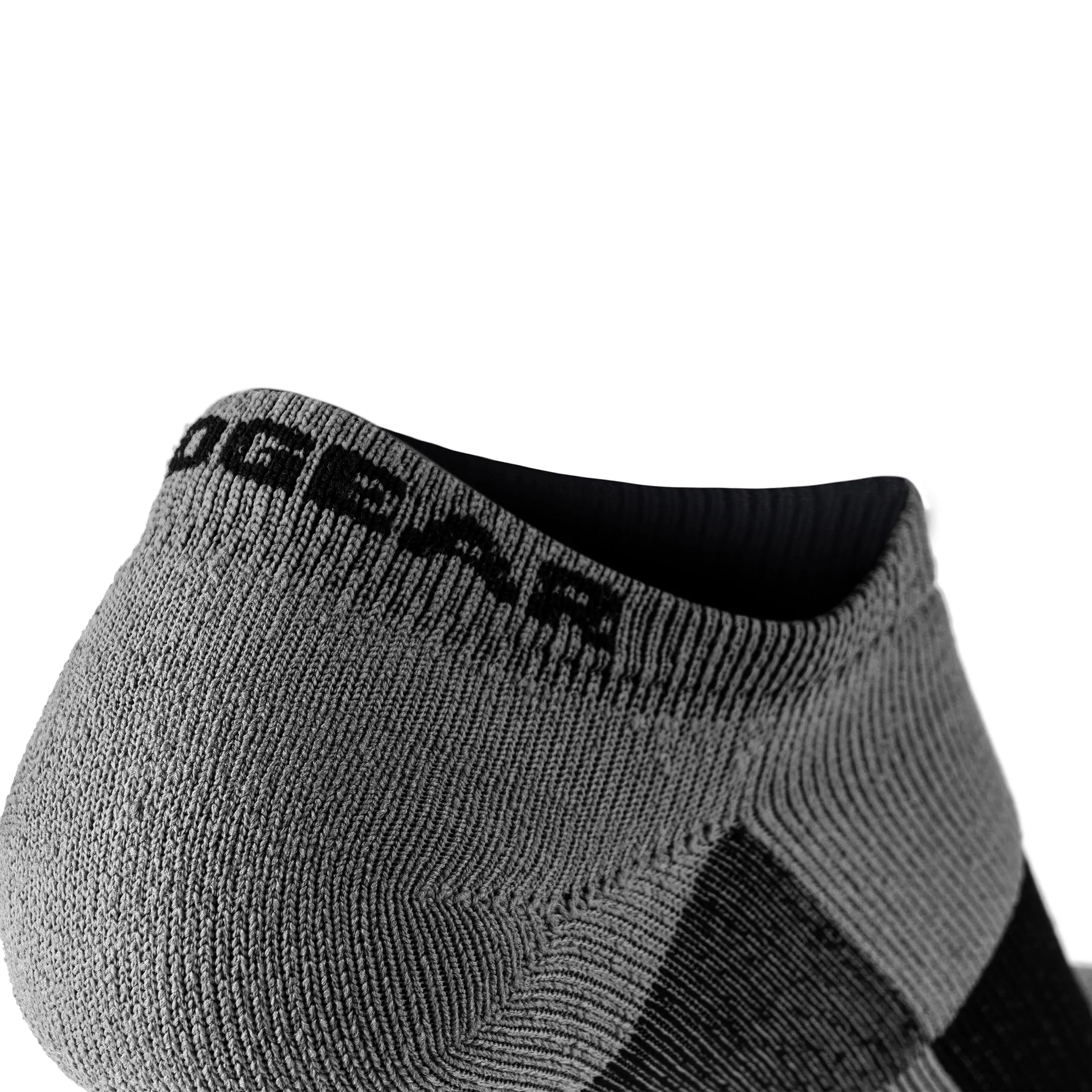 No-Show Running Socks - Gray/Black (2 Pair Pack)