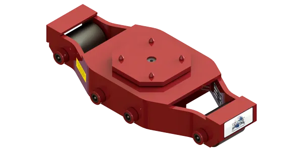 Non Tilt Swivel Utility Skate HUMS-HD-50 | 25 Ton Capacity - Steel Rollers