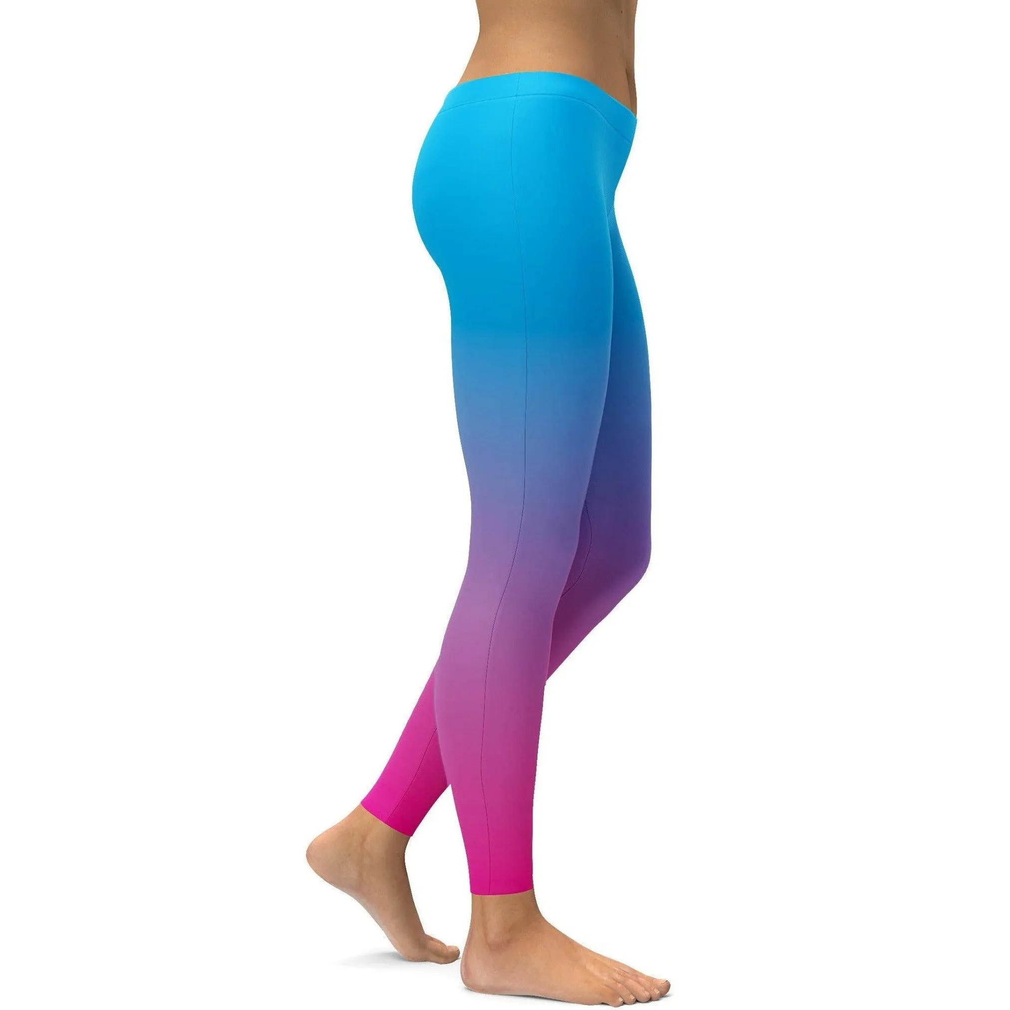 Ombre Blue to Pink Leggings