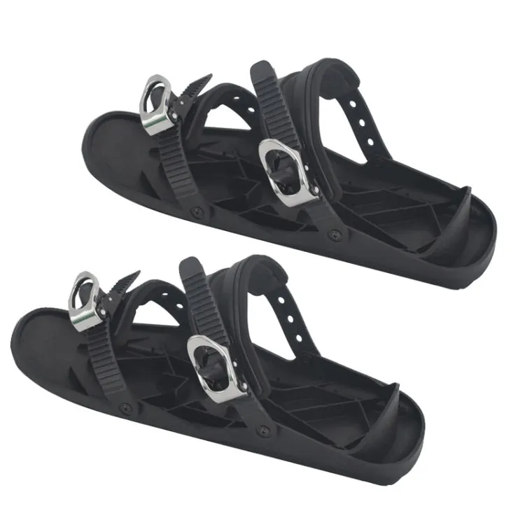 One Pair Outdoor Sports Mini Ski Shoes Ski Board, Size: One Size (Black)