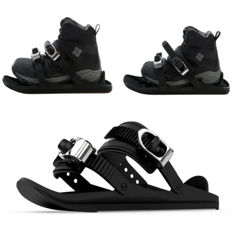 One Pair Outdoor Sports Mini Ski Shoes Ski Board, Size: One Size (Black)