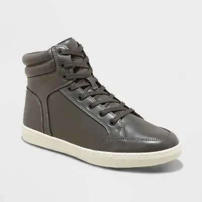 Open Box - Goodfellow & Co Men's High Top Faux Leather Sneakers Boots for Men