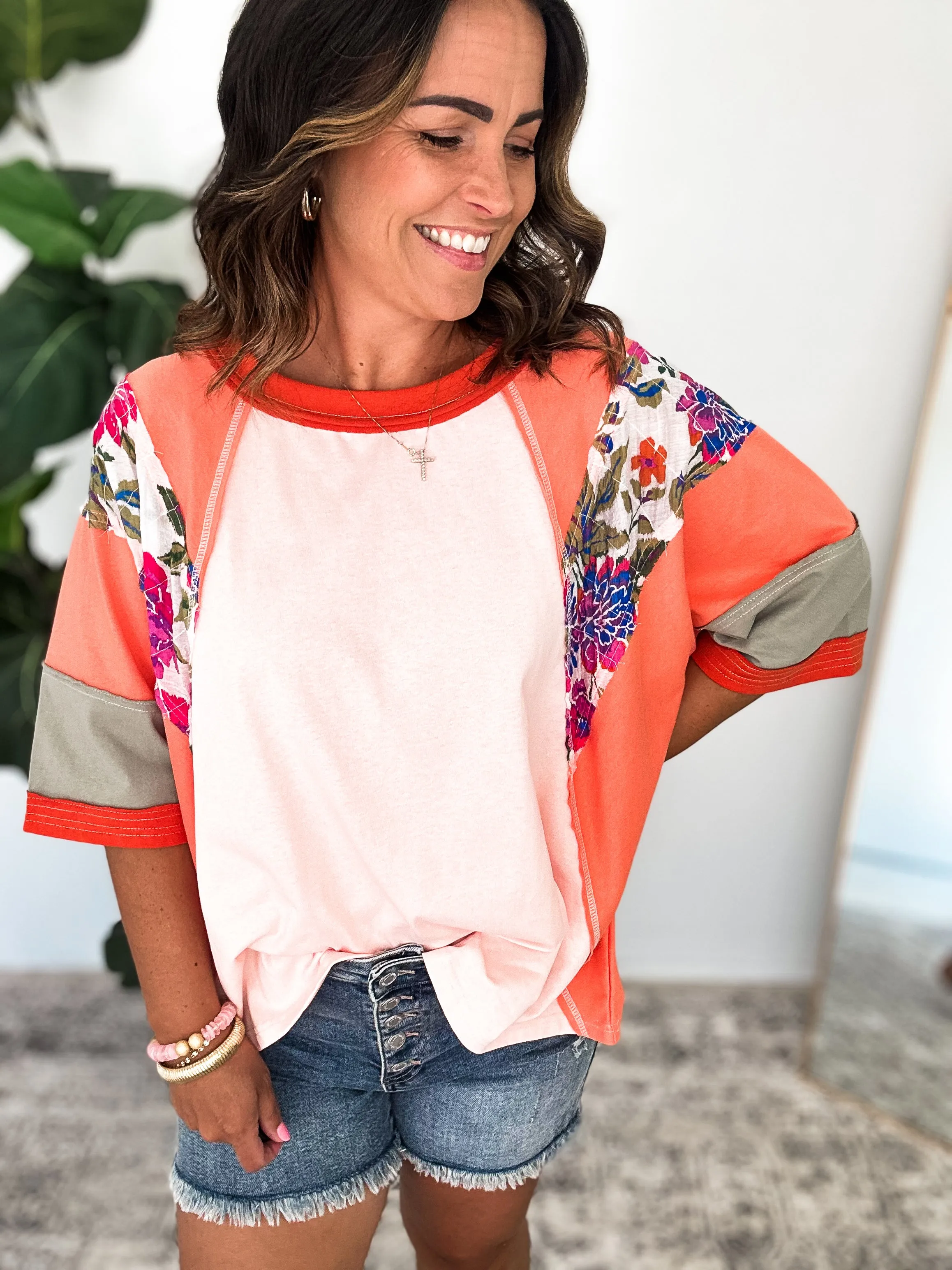 Orange Tropics Top