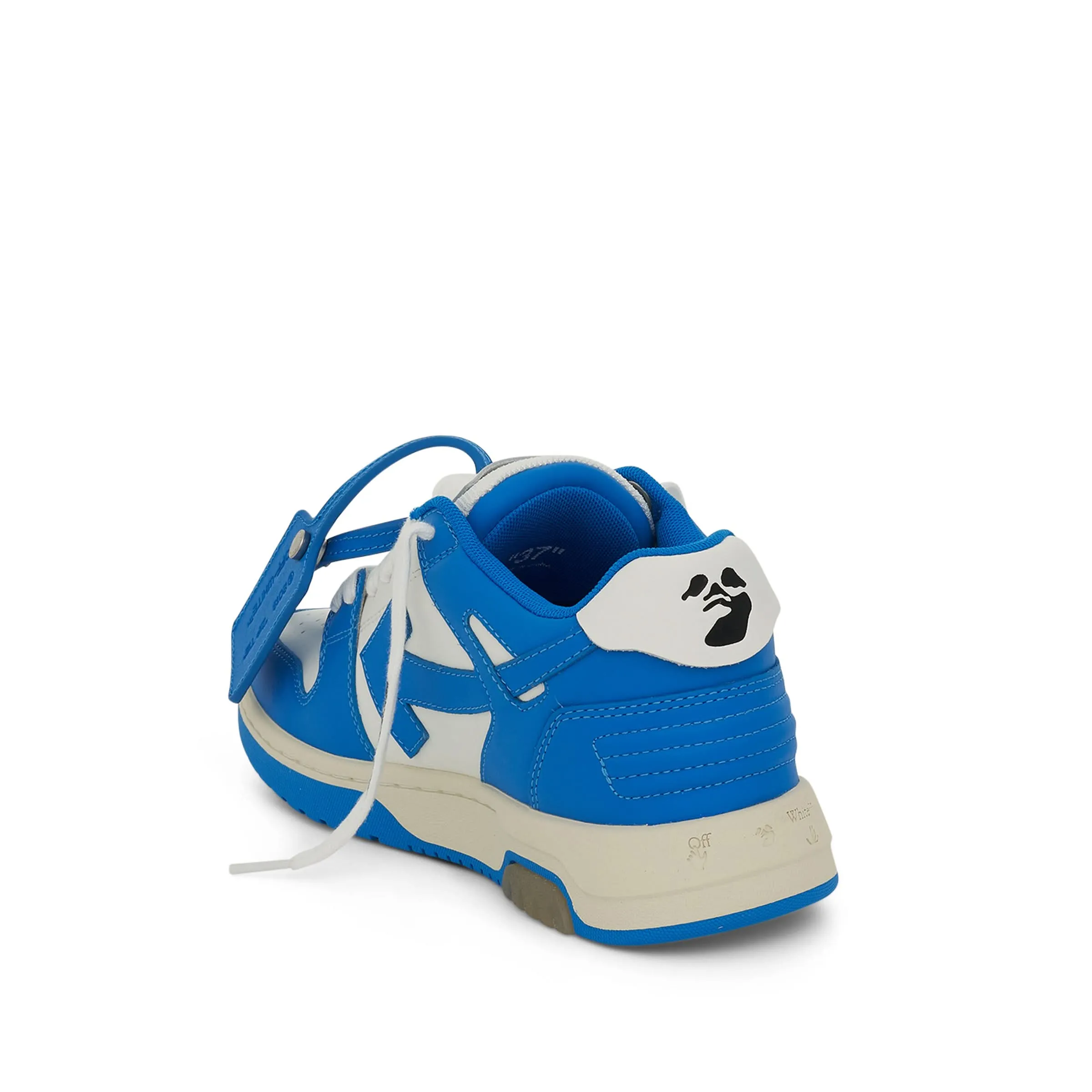 Out Of Office Calf Leather Sneakers in White/Blue