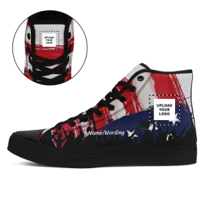 Personalized 4th of July Design Shoes, Custom HighTop Sneakers, Comfortable Leisure Shoes, Unique Gift for Independence Day