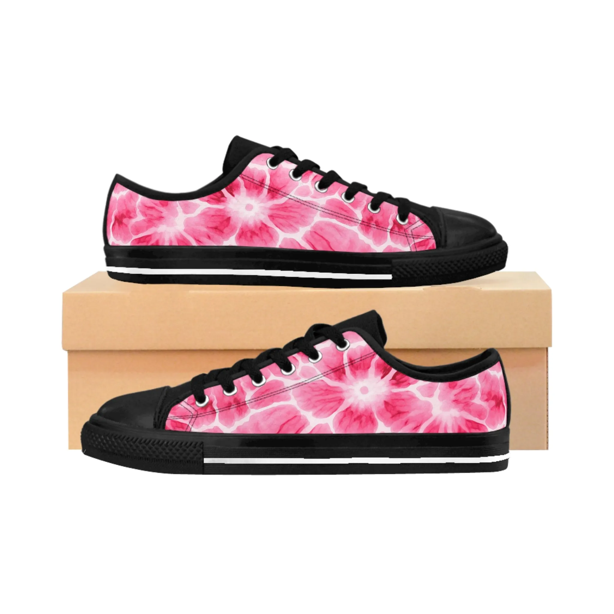 Pink and Tie Die Women's Sneakers