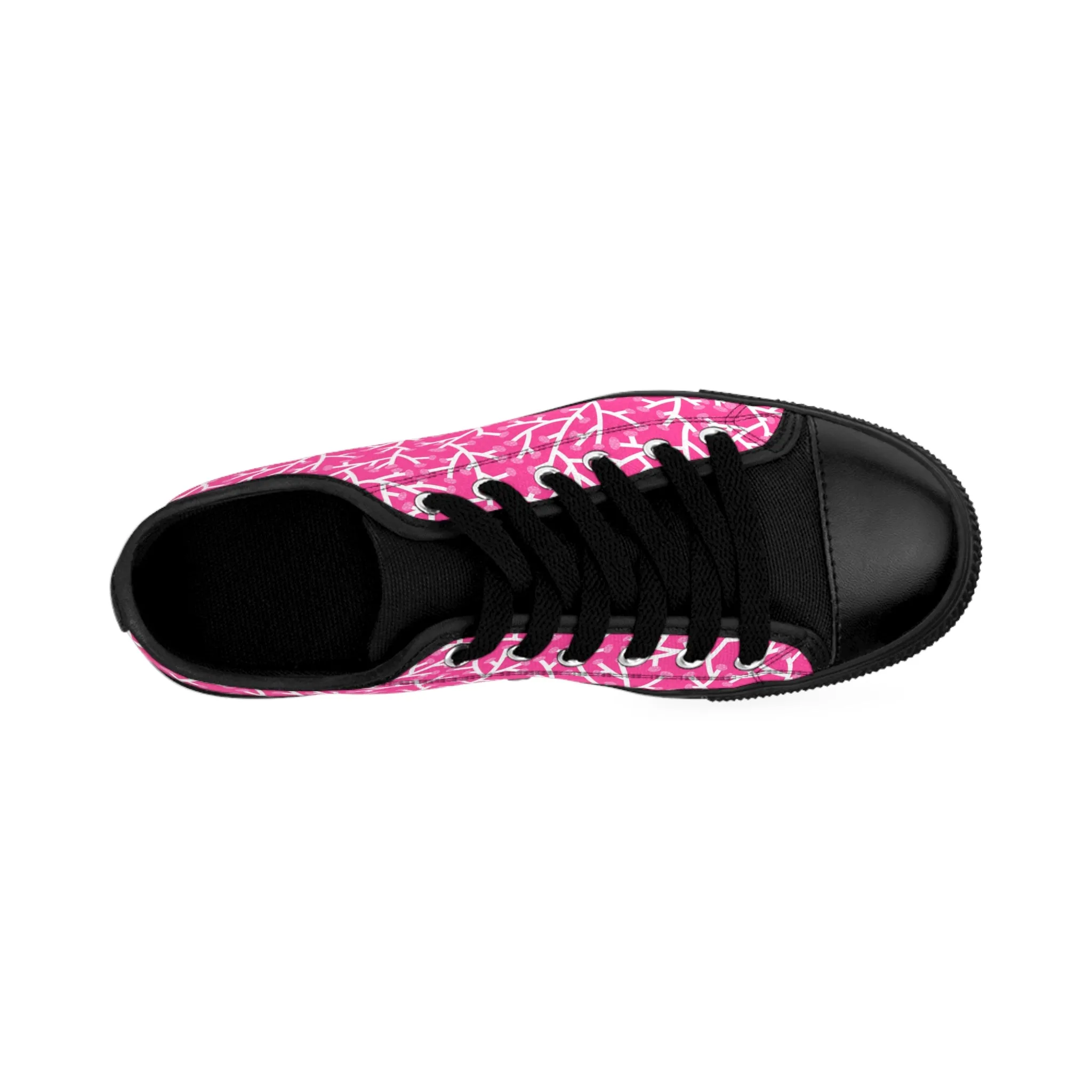 Pink Halloween Mushrooms Women's Sneakers