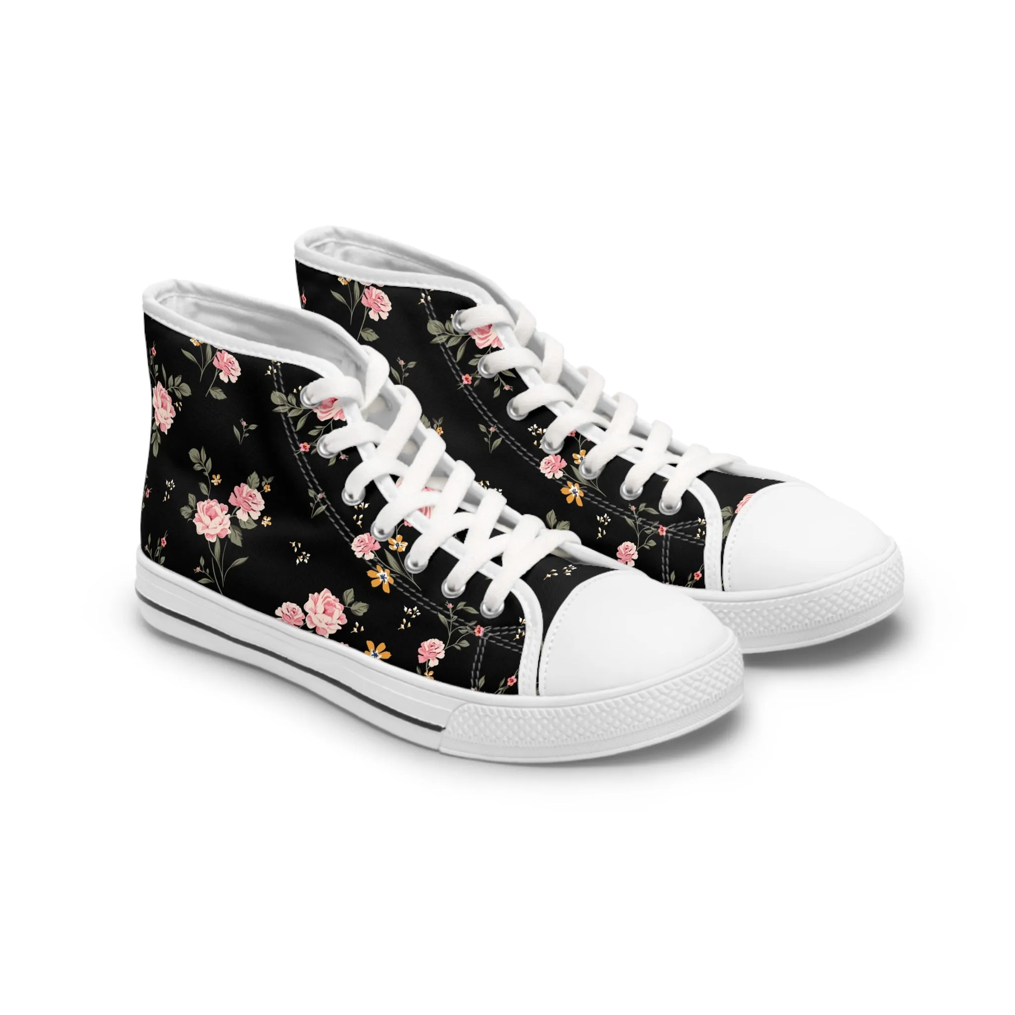 Pink Roses Women's High Top Sneakers