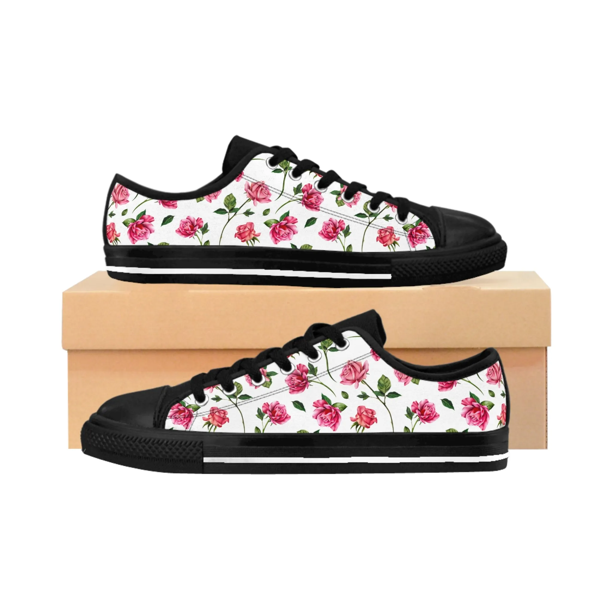 Pink Roses Women's Sneakers