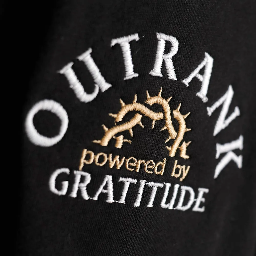 Powered by Gratitude Embroidered Tee