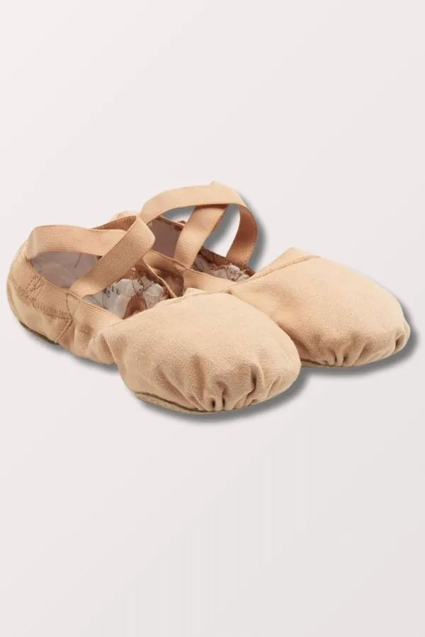 Pro Elastic Canvas Ballet Shoes - Flesh