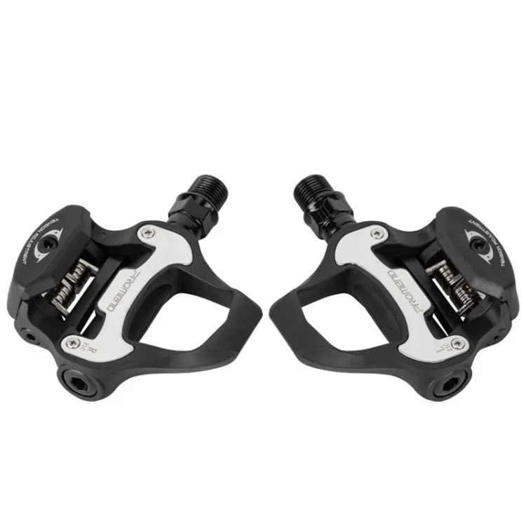 PROMEND PD-R95P 1pair Pedalway Road Bicycle Self-lock With Lock Film Nylon Lock Light Amount Foot Pedal(Black)