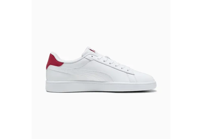 PUMA MEN'S SMASH 3.0 WHITE/RED SHOES