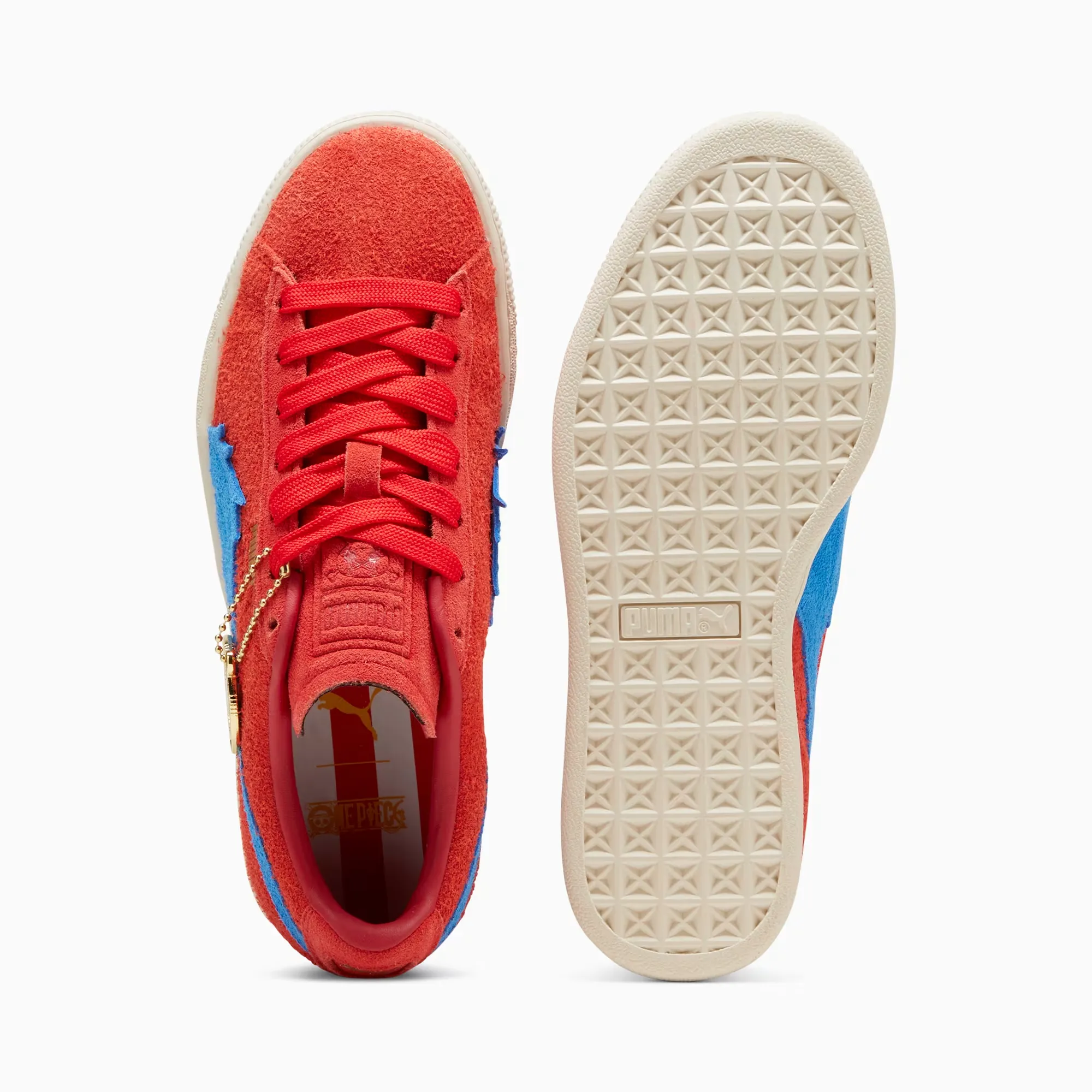 PUMA x ONE PIECE Suede Buggy Big Kids' Sneakers (For All Time Red-Ultra Blue)