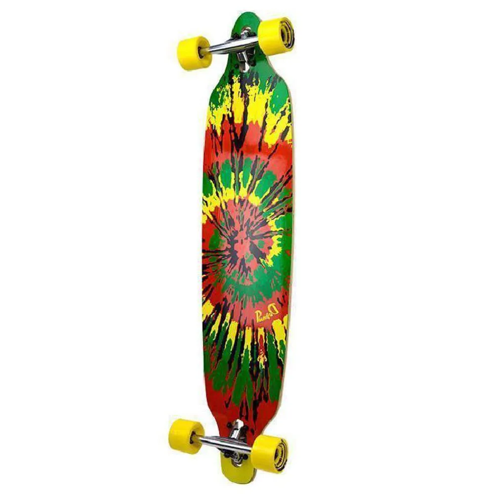 Punked Tiedye Rasta Drop Through 40" Longboard