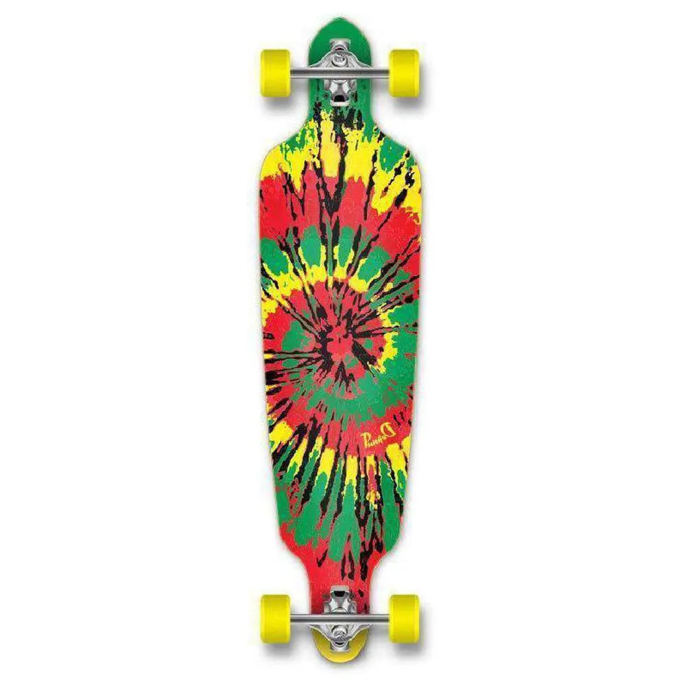 Punked Tiedye Rasta Drop Through 40" Longboard